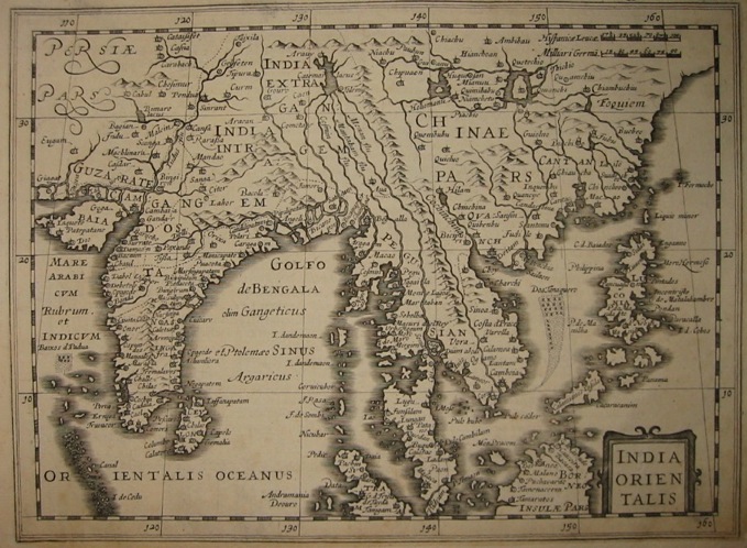 Mercator Gerard - Hondius Jodocus India orientalis 1630 Amsterdam 